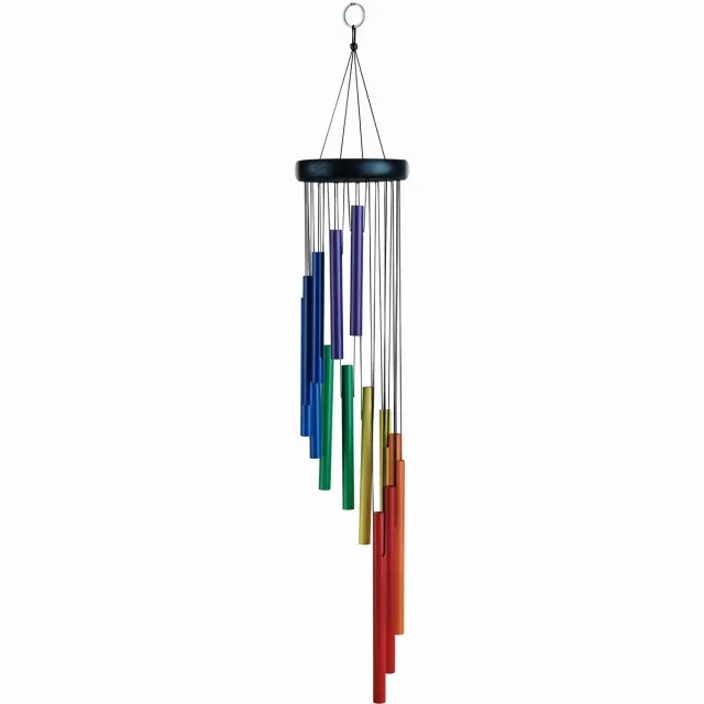 Nature's Melody Gestemde klankbuizen Tree Chakra Spiraal windgong windorgel 70cm Fengshui regenboog Multi
