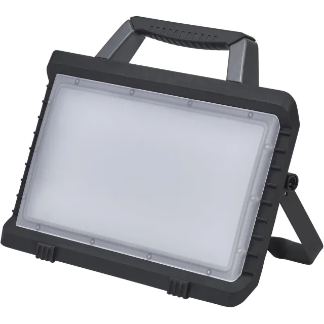 Osram VAL BAT PANEL LED werklamp, donkergrijs/zwart, 30W, 2400lm, koudwitte lichtkleur, werkt op batterijen, USB-oplaadfunctie dankzij geïntegreerde powerbank, draagbaar, IP54, 6500K. Zwart|grijs