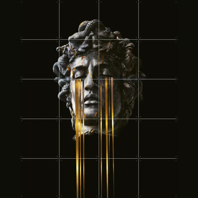 IXXI MDS, Frank Moth - 80 x 100 cm - Grote wanddecoratie en posters Mancave, Portretten Donkere tinten / Warme kleuren