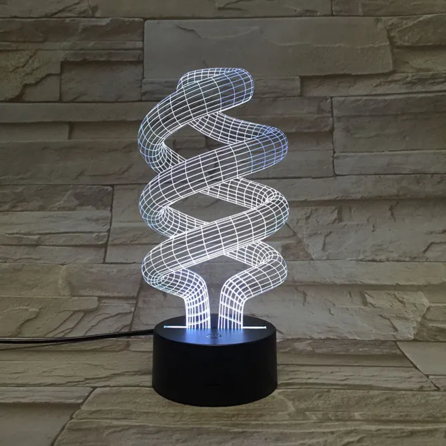 MC Living 3D Led Lamp Met Gravering - RGB 7 Kleuren - Illusie