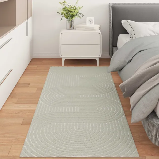 vidaXL Binnen- en buitentapijt PALMERAS Groen 80 x 150 cm Polyester, foto 2