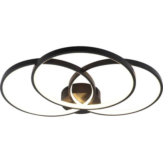 Olucia GIORGIO - Plafondlamp - Zwart / Wit - Vorm: Rond