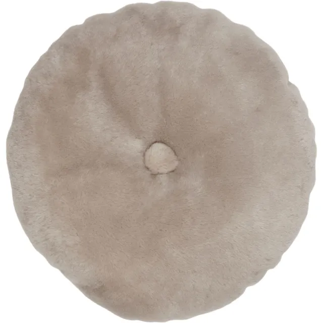 Sheepskin House Mocassin Kussen - Dubbelzijdig - D45 cm Silver Grey