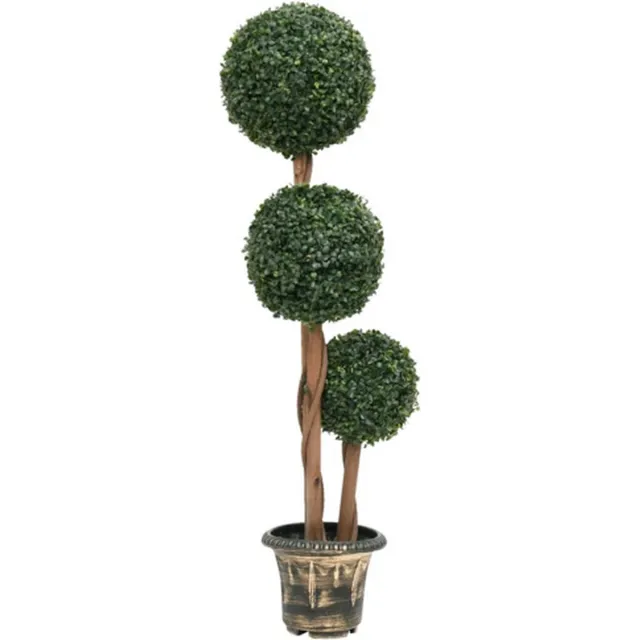vidaXL Kunstplant - met - pot - buxus - bolvorming - 119 - cm - groen