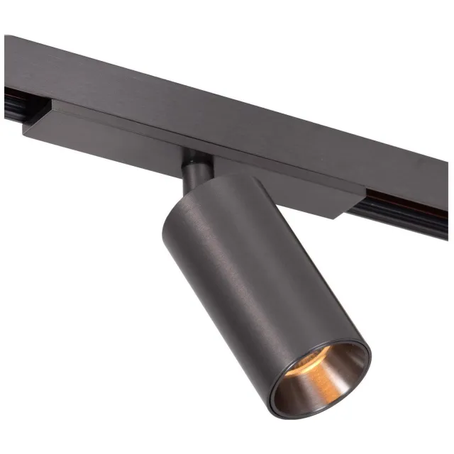 Lucide aluminium dimbare LED railverlichting 4.5x4.5 cm - matzwart/chroom Mat zwart chroom