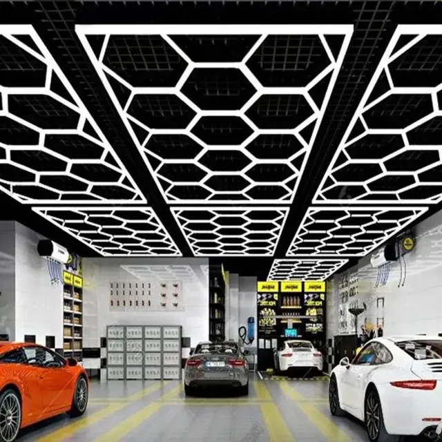 New Rebel Hexagon led panelen -Garage verlichting - Auto verlichting - Kapsalon verlichting - Binnenverlichting - Energiezuinige verlichting - Fitness Led verlichting Wit