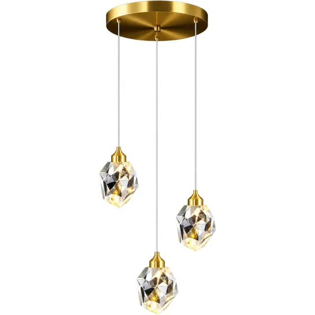Lamor Plafondlamp - Plafonniere - Plafondlampen - Kristallen Lamp - Lampen - Slaapkamerlamp - Woonkamerlamp - 110-240 V Goud