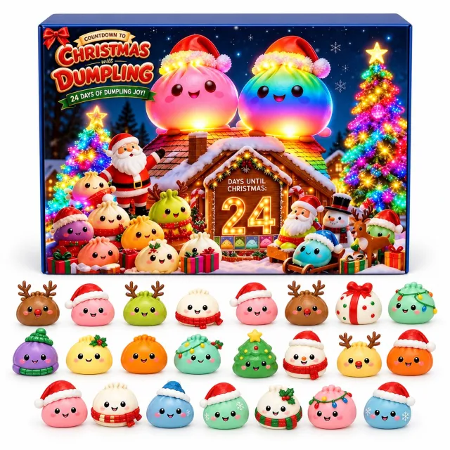 Bobypet Kalender 2026 - Gloeiende broodjes - Kerst aftelkalender - 24 dagen - 24 kleine blindboxen - Kerst blindbox - Voor Als kerstcadeau of als kerst adventskalender
