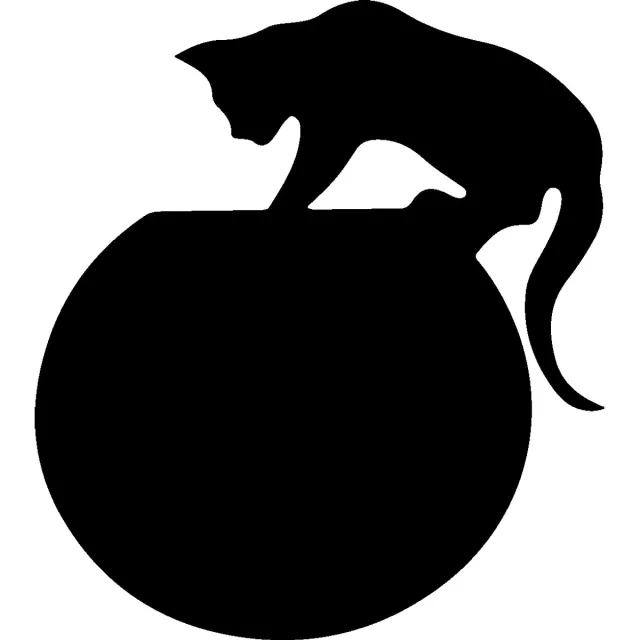 Ambiance Sticker Schoolbordsticker - uitwisbare zelfklevende muurstickers - KITTEN IN HET AQUARIUM + 4 VLOEIBARE KRIJTJES - 105x95cm Multi color