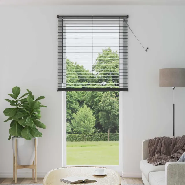 vidaXL Venetiaanse jaloezie Zilvergrijs 213 x 80 cm 25 mm PVC