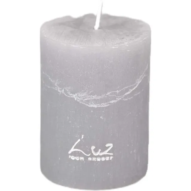 LUZ Rasteli Luz Your Senses Kaars Stompkaars Grijs D 6 cm H 8 cm per 2 stuks