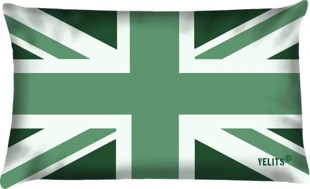 Velits outdoor Sierkussen - Buitenkussen Groene Vingers Waterafstotend Bootkussen Engelse Vlag - Groen - 60 Cm X 40 Cm