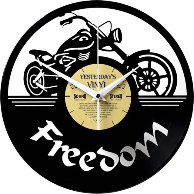 Yesterdays Vinyl Vinyl Klok Freedom Motor - Gemaakt Van Een Gerecyclede Plaat