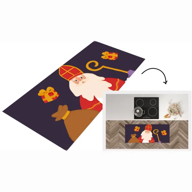 KitchenYeah Keukenloper - Loper keuken - Sinterklaas - Sint - Decoratie - Keukenloper vinyl Multicolor