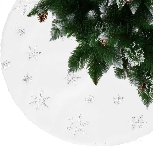 springos Kerstboomrok | Kerstboomkleed | Kerstboomversiering | 90 cm | Wit