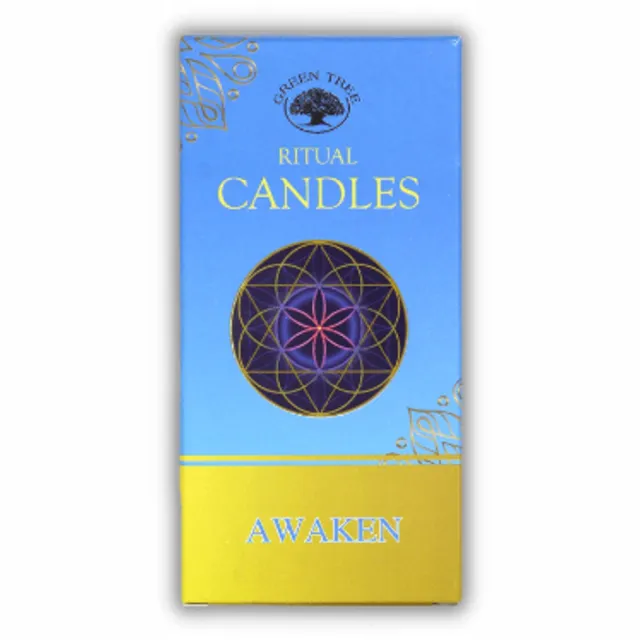 Green Tree Candle Ritueel kaarsen Awaken 10 stuks Gabriel blauw