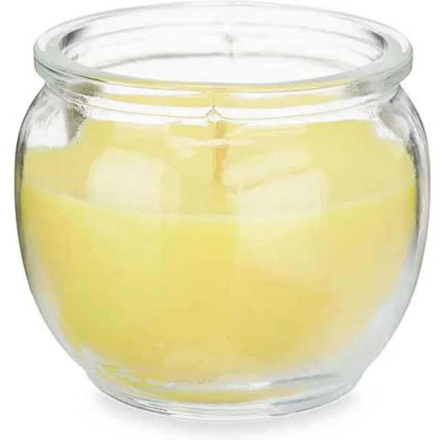 IBERGARDEN Citronella kaars in houder - glas - 20 branduren geel