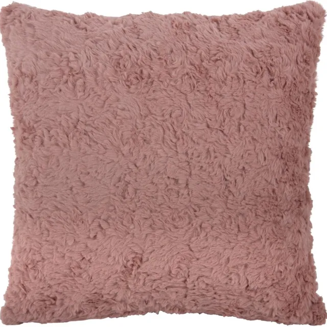 Present Time Sierkussen Tierno Furry - Roze - 45x45x15cm - Scandinavisch - Polyester