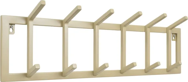 LOFT42 Kapstok Jaimy Single - Beige – Metaal – 6 dubbele haken - 80x24x12