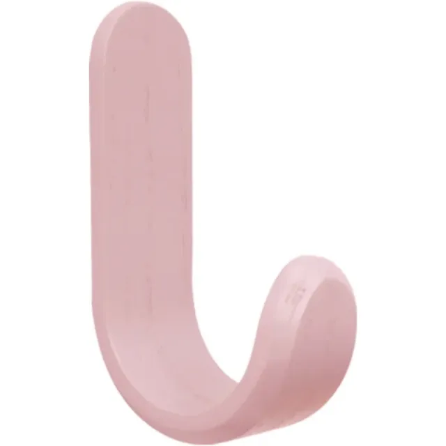 JIYUERLTD 2 stuks - Roze - Wandkapstok Ophanghaakjes - Jashaak - Kapstok haakjes - Wandhaak - Hout haak - Muurhaak - Handdoekhouder - J Hook - Curve Hook