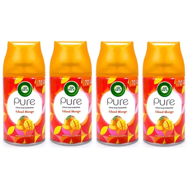Air Wick Freshmatic Mango - Voordeelverpakking 4 x 250 ml Geel
