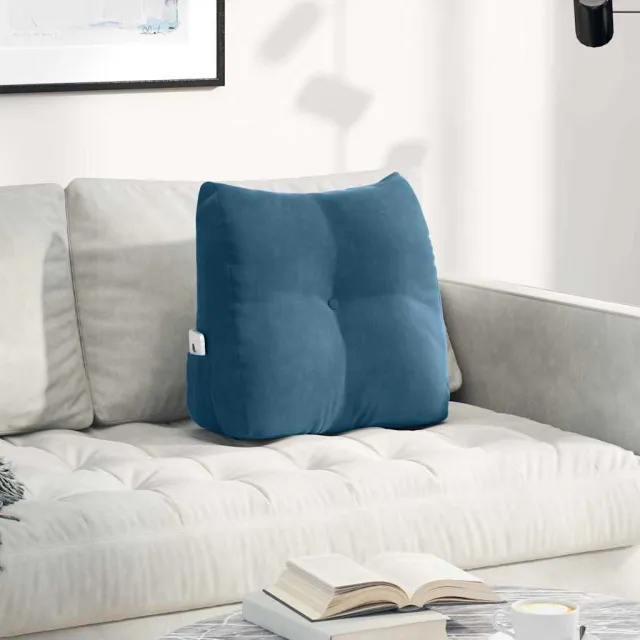 vidaXL Rugkussen Blauw 45 x 50 x 24 cm Fluweel