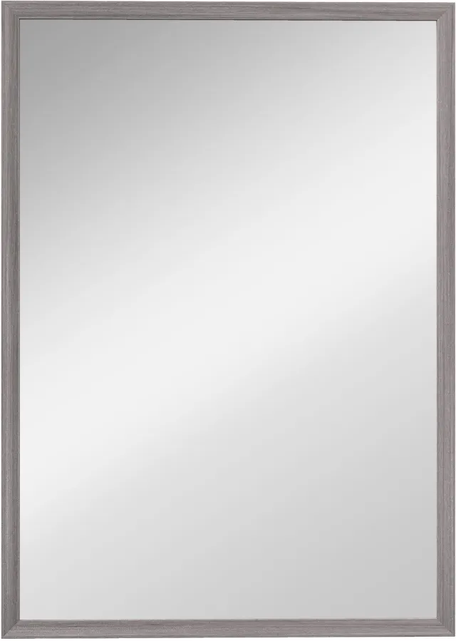 Homona Wandspiegel - Rechthoekig - Met MDF-frame - Horizontaal en verticaal monteerbaar - 50 x 70 cm - Grijs