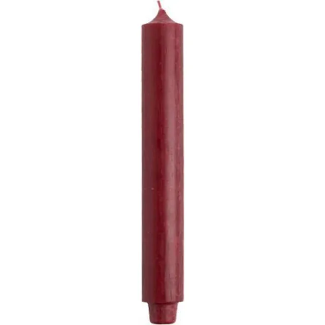 Rustik Lys Dinerkaarsen - 3,2 x 30 cm - Antik Rot - Antiek Rood