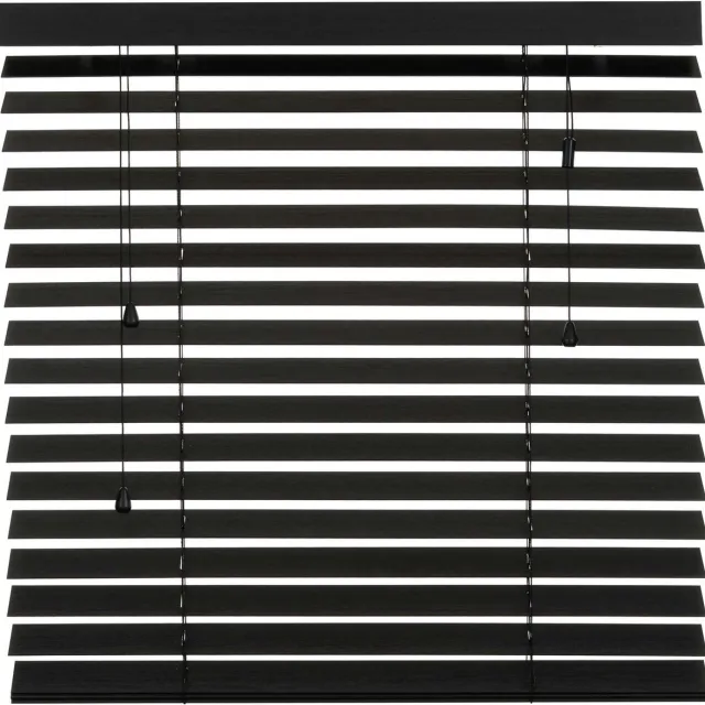 Dutchblinds Bamboe Jaloezieën - 50mm - Zwart - 40 x 250 cm - Breedtematen van 40 t/m 300 cm
