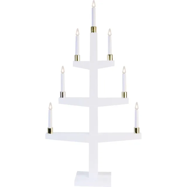 Star Trading LED-kandelaar 'Halla', zevenarmig, wit, 90cm