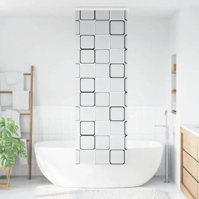 vidaXL Doucherolgordijn met cassette 80x240 cm stofbreedte 76 cm meerkleurig