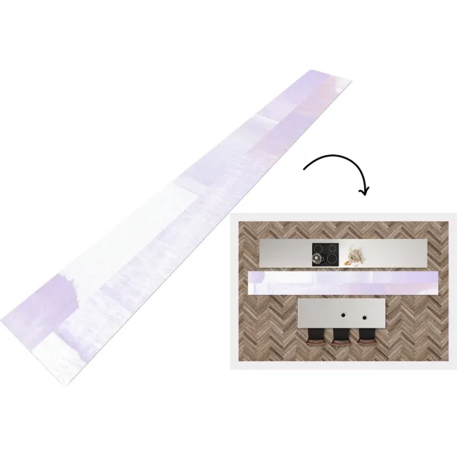 KitchenYeah Keukenloper - Loper keuken - Pastel - Verf - Design - Keukenloper vinyl multicolor