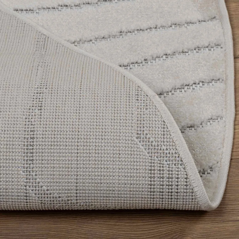 vidaXL Binnen- en buitentapijt PALMERAS Crème Ø 200 CM Polyester, foto 4