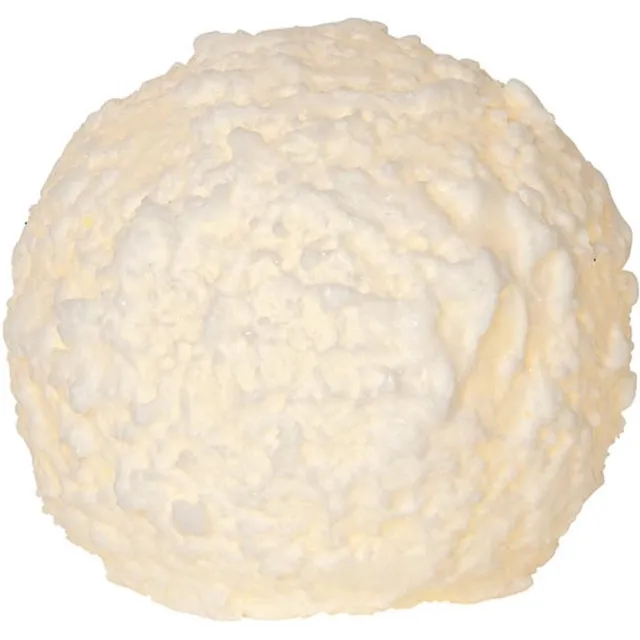 Star Trading Kaars Sneeuwbal, zuilkaars, bolvorm, was, wit, LED, timer, warm wit, 10 cm