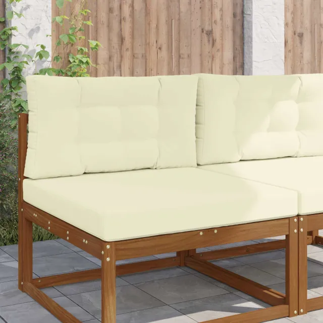 vidaXL Buiten bankkussen Stof Crèmekleurig 80 x 80 cm