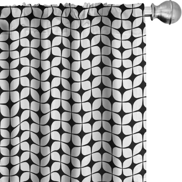ABAKUHAUS Abstrakt Gordijnen – 2x75x225 cm – Koolgrijs/Wit Charcoal Grau