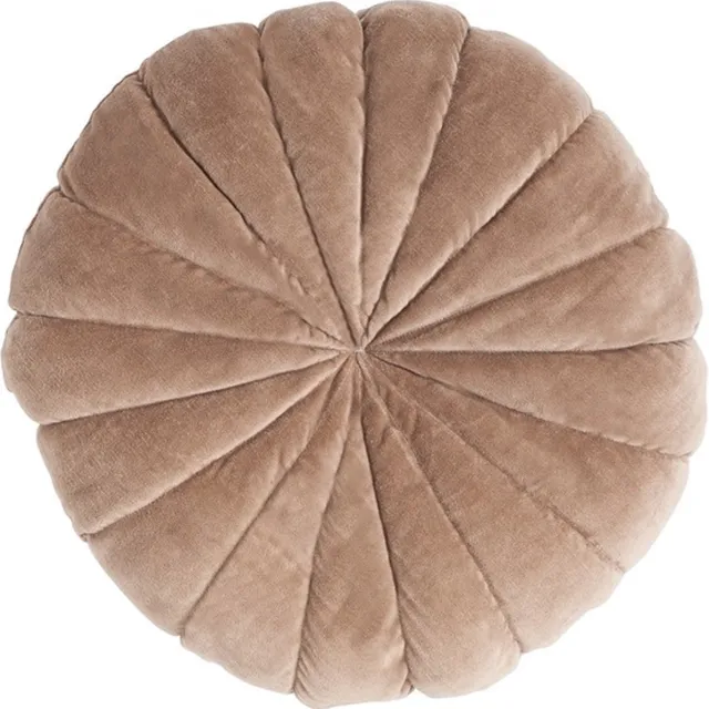Linen & More Flower Mattress Taupe | 40CM Diameter | Sierkussen Voor Woonkamer Of Slaapkamer | Rond Sierkussen