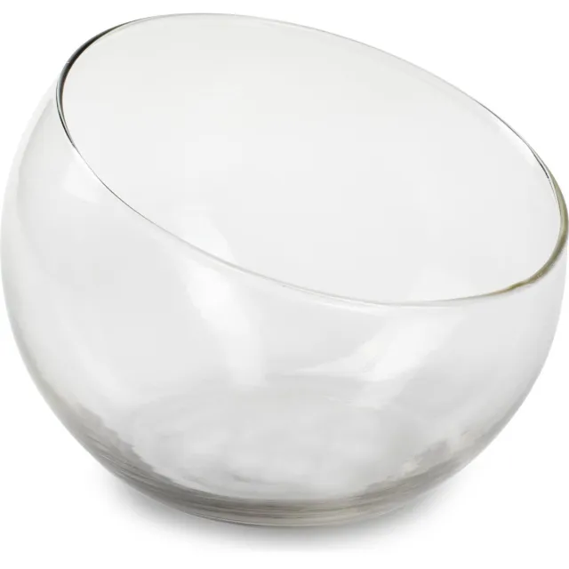 Jodeco Bobby bloemenvaas - helder glas - bol model - 15 x 12 cm - 2,5L inhoud Transparant
