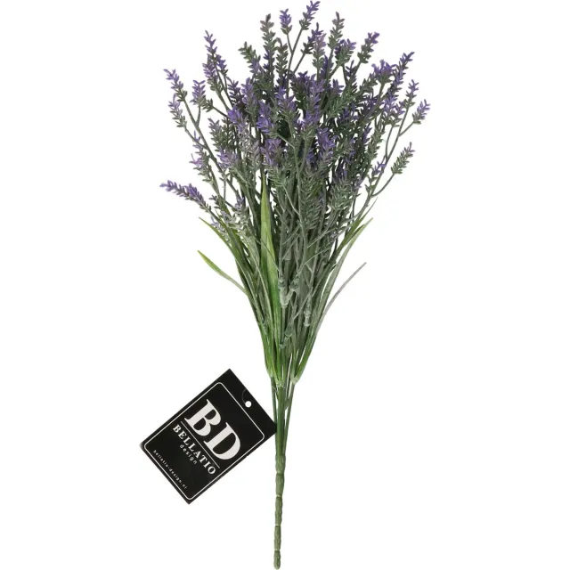 Bellatio Design Kunstbloem bos Lavendel / lavendula - 41 cm - 5 takken - paars - kunst zijdebloemen