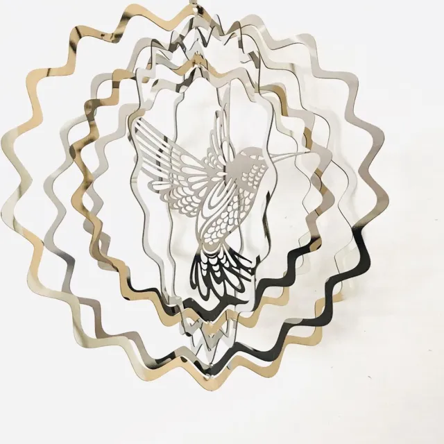 Nature's Melody Cosmo Spinner - ca. 8" / 20 cm kolibrie hummingbird windspinners Zilver