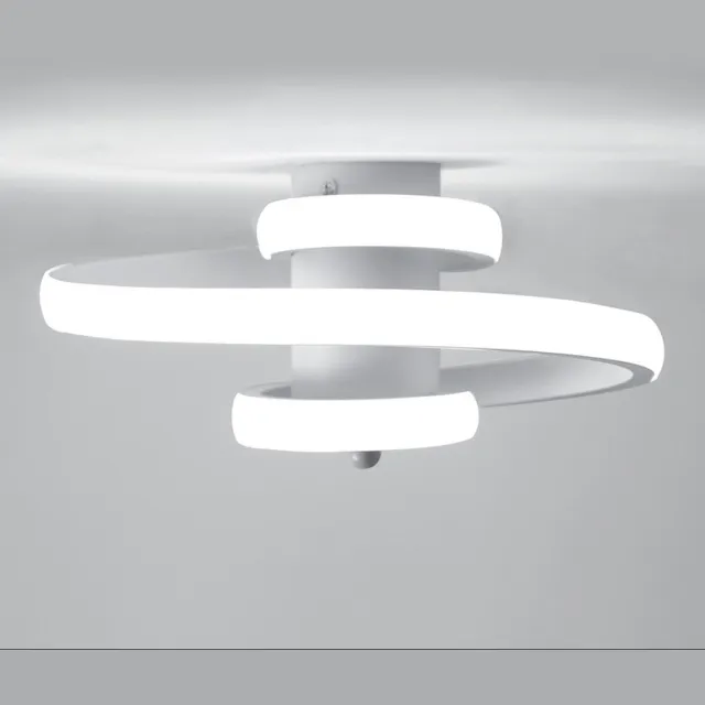 Haobosic Spiraalvormige LED Aluminium Plafonlamp - Wit - 22W - 220V