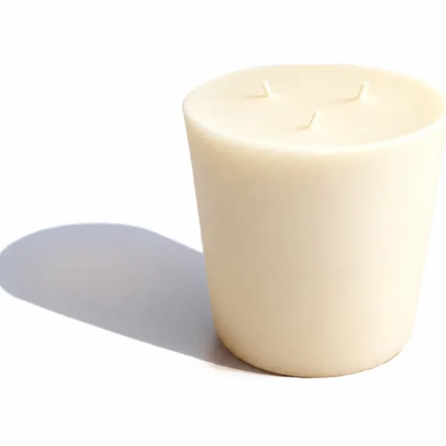 VICTORIA WITH LOVE Refill Roses Medium – Geurkaars Navulling – 3 Lonten – Ø14 x H13 cm beige