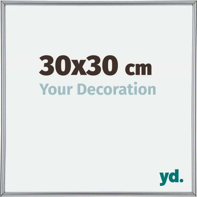 yd. Your Decoration - Fotolijst 30x30 cm - Kunststof - Zilver Hoogglans - Annecy