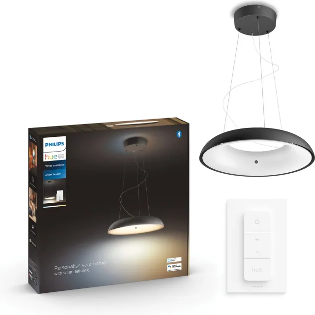 Philips Hue Amaze LED hanglamp - zwart - aanpasbaar wit licht - slimme verlichting