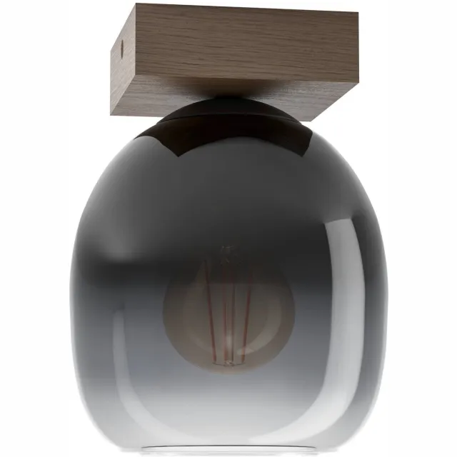 EGLO Filago Plafondlamp - E27 - 20 cm - Bruin/Zwart - Glas