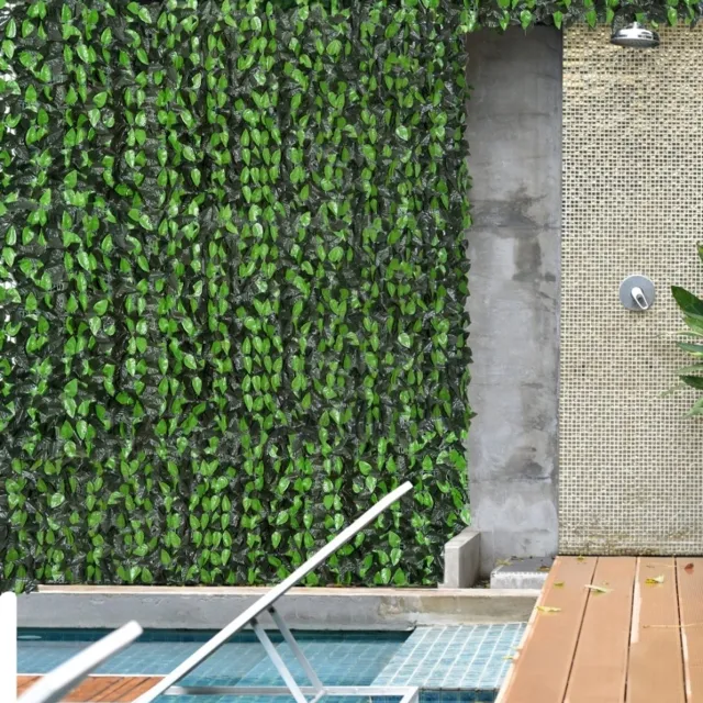 FloraGrace Kunsthaag – Realistische Bladstructuur – 300 x 100 cm – Kunststof – Groen – Voor Buiten Privacy En Tuindecoratie