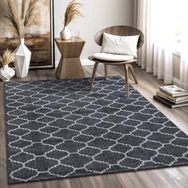Muratap Boho Klasik Laagpolig Vloerkleed Zwart/Grijs- 160x230 CM