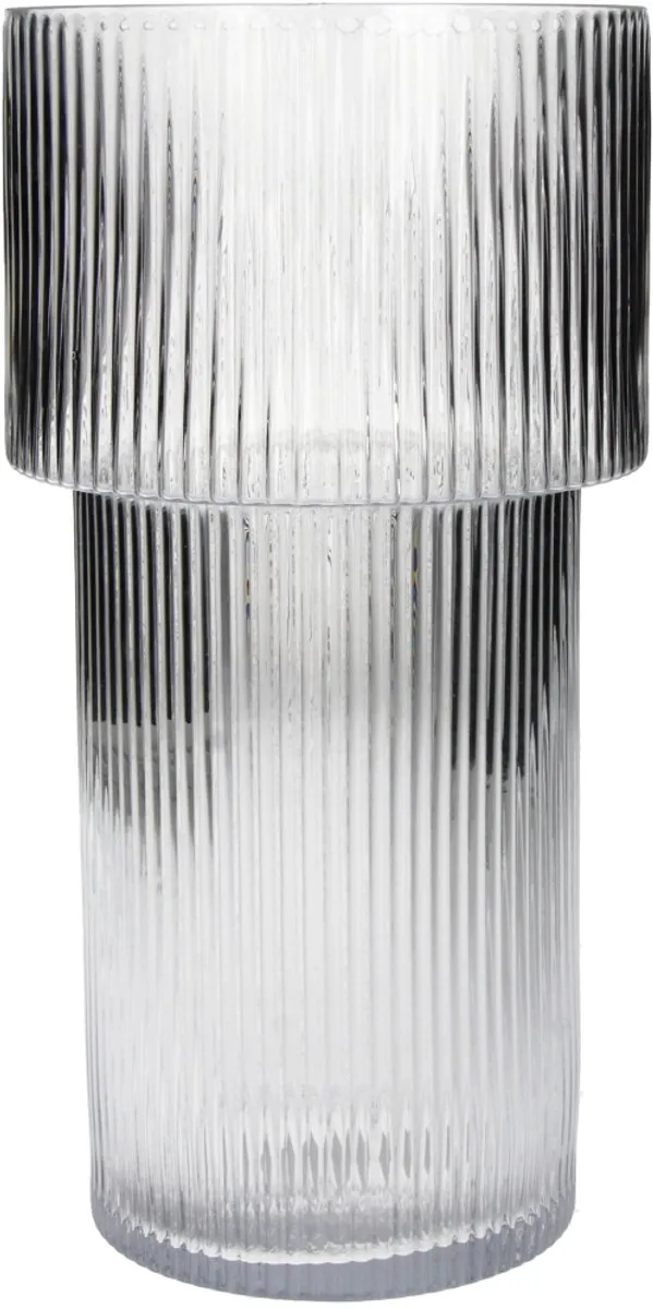 HD Collection Vaas Stripe Glas 14.5x14.5x29cm Clear