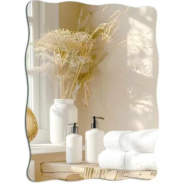 VELZINO® Plakspiegel - Passpiegel - Deurspiegel - Zelfklevende Spiegel - Muurspiegel - 40 x 30 cm Zilver