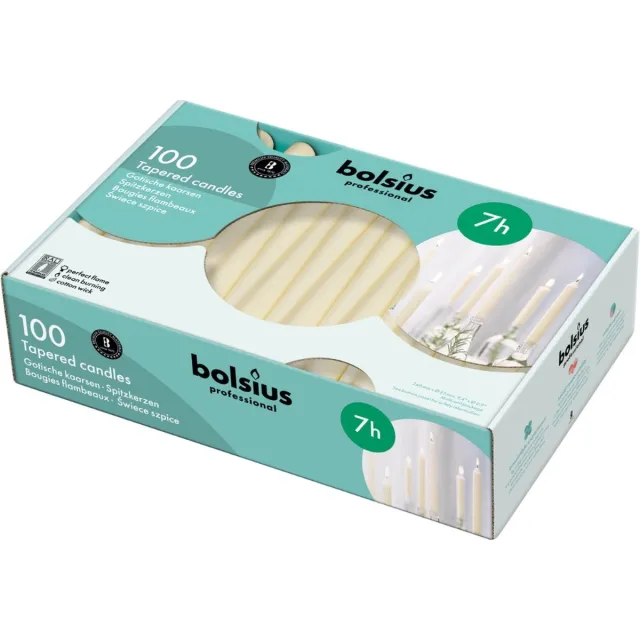Bolsius Professional - Horeca gotische kaars - 100 stuks per verpakking - Ivoor